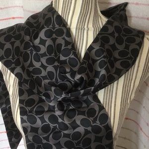 Coach silk satin cc logo scarf - associate only holiday gift